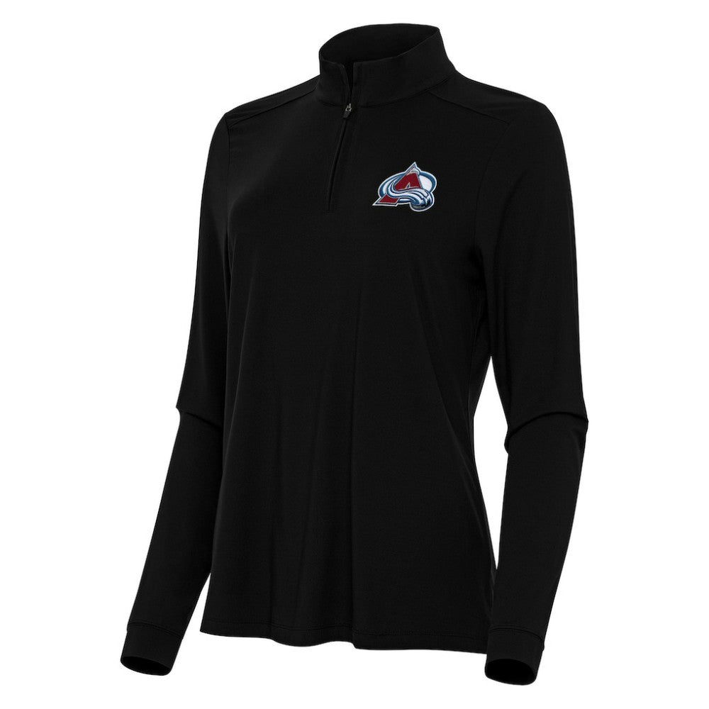 Colorado Avalanche Antigua Women's Intent Quarter-Zip Top - Black - NHL