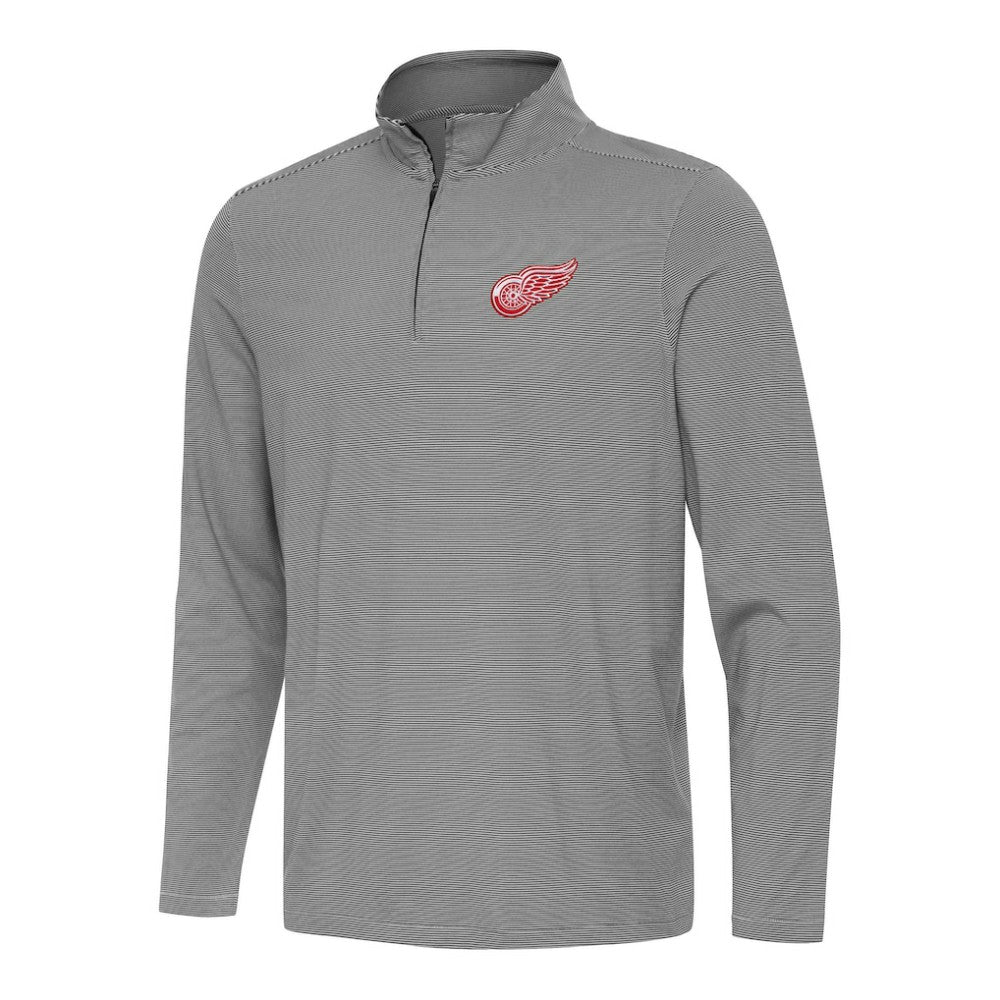 Detroit Red Wings Antigua Twine Quarter-Zip Top - Black - NHL