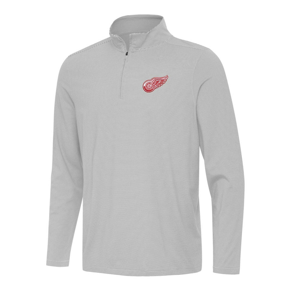 Detroit Red Wings Antigua Twine Quarter-Zip Top - Gray - NHL