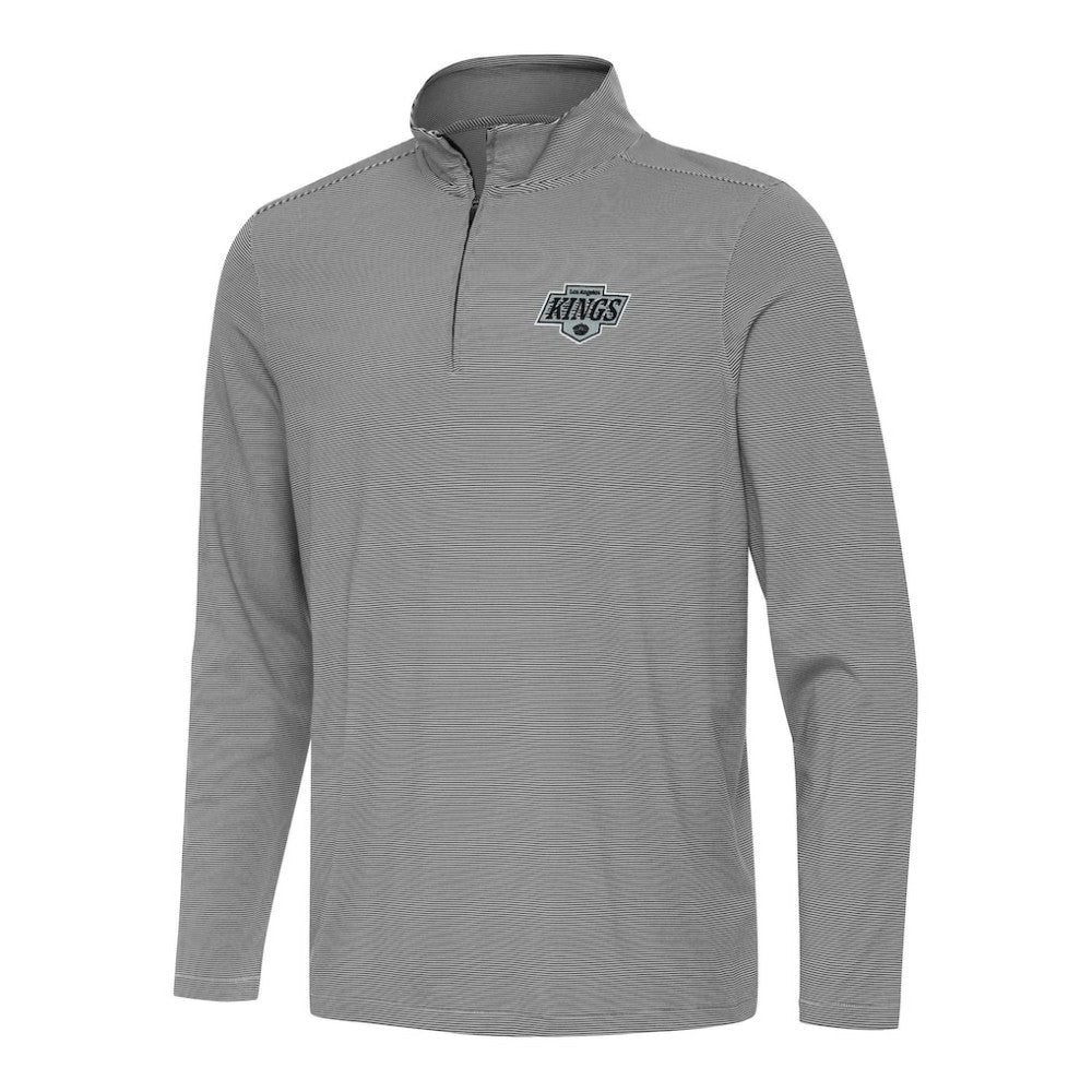 Los Angeles Kings Antigua Twine Quarter-Zip Top - Black - NHL