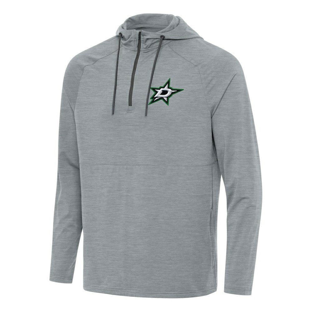 Dallas Stars Antigua Spikes Quarter-Zip Hoodie - Heather Gray - NHL