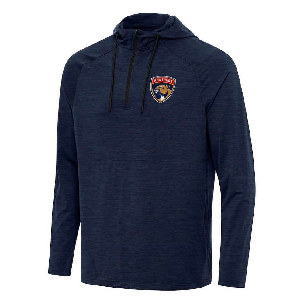 Florida Panthers Antigua Spikes Quarter-Zip Hoodie - Heather Navy - NHL