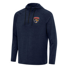 Florida Panthers Antigua Spikes Quarter-Zip Hoodie - Heather Navy - NHL