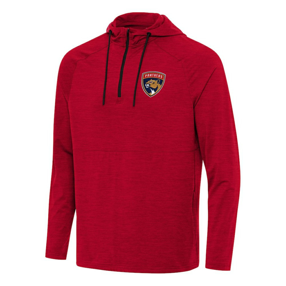 Florida Panthers Antigua Spikes Quarter-Zip Hoodie - Heather Red - NHL