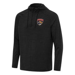 Florida Panthers Antigua Spikes Quarter-Zip Hoodie - Heather Black - NHL