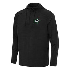 Dallas Stars Antigua Spikes Quarter-Zip Hoodie - Heather Black - NHL