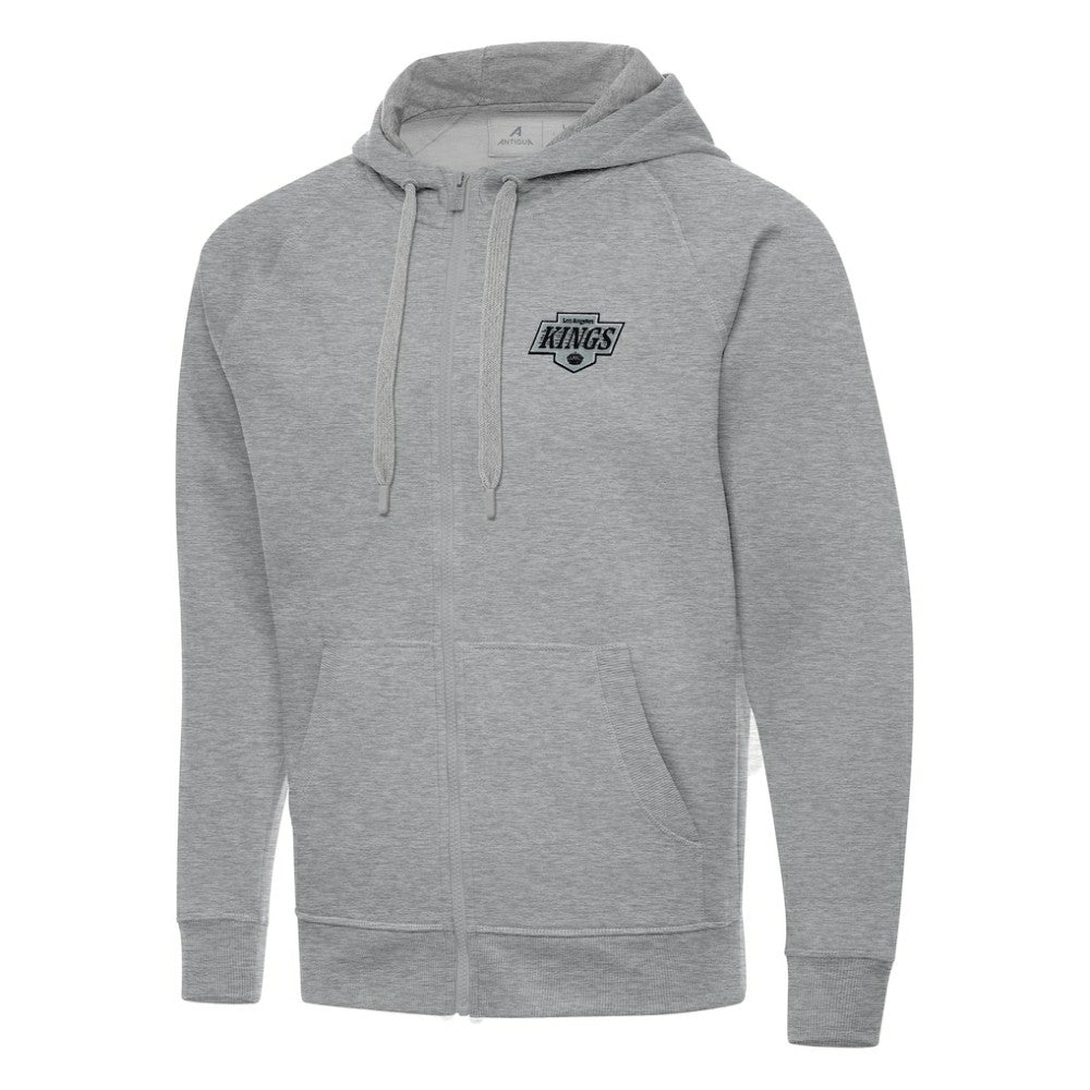 Los Angeles Kings Antigua Big & Tall Victory Full-Zip Hoodie - Heather Gray - NHL
