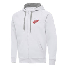 Detroit Red Wings Antigua Big & Tall Victory Full-Zip Hoodie - White - NHL