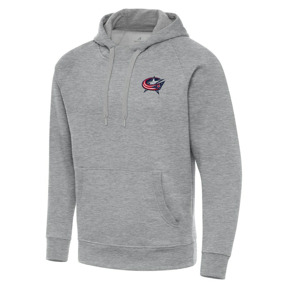 Columbus Blue Jackets Antigua Big & Tall Victory Pullover Hoodie - Heather Gray - NHL