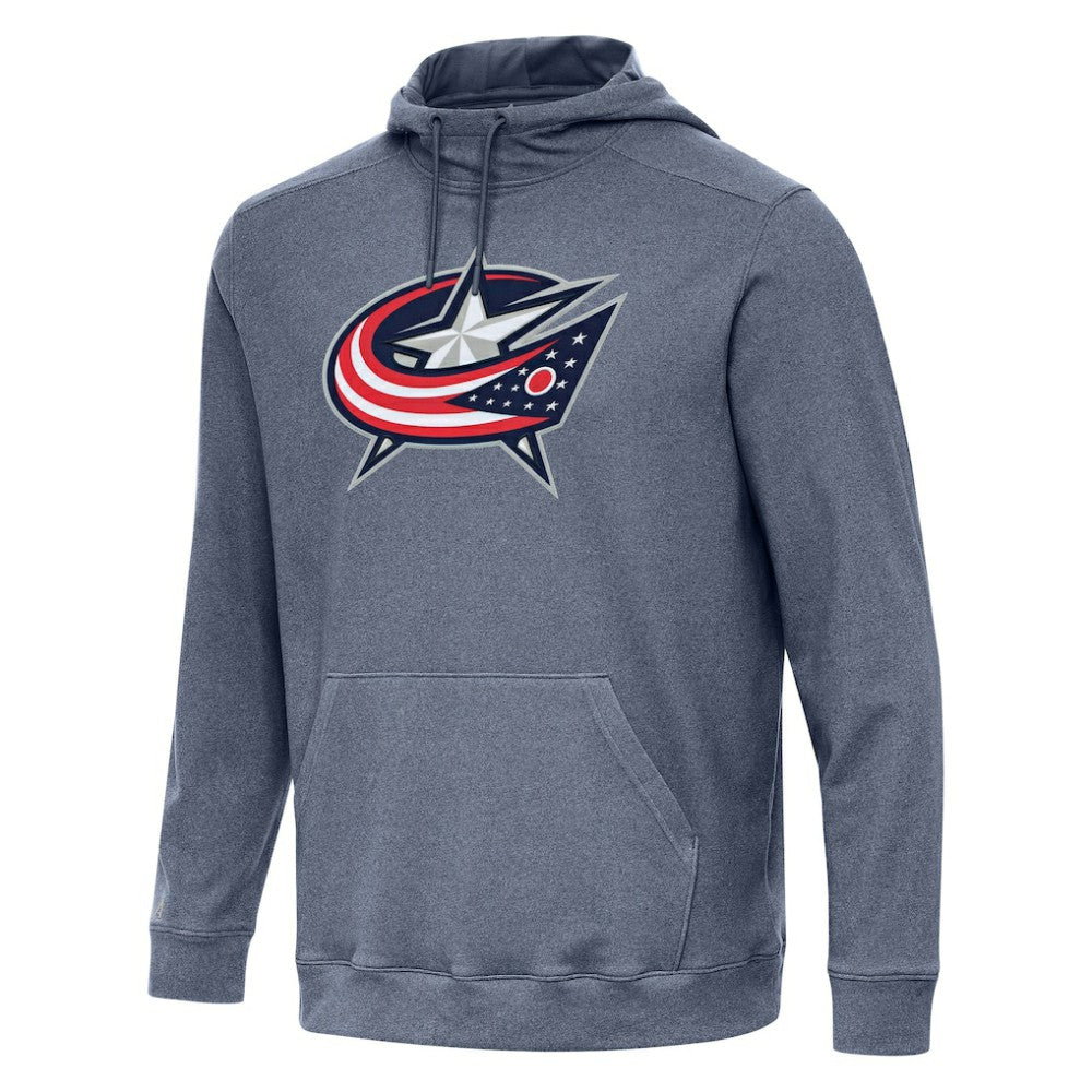 Columbus Blue Jackets Antigua Cloud Pullover Hoodie - Heather Navy - NHL