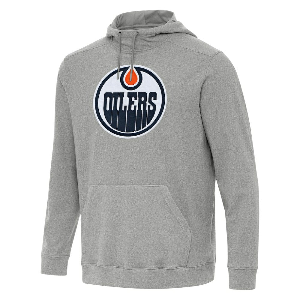 Edmonton Oilers Antigua Cloud Pullover Hoodie - Heather Gray - NHL