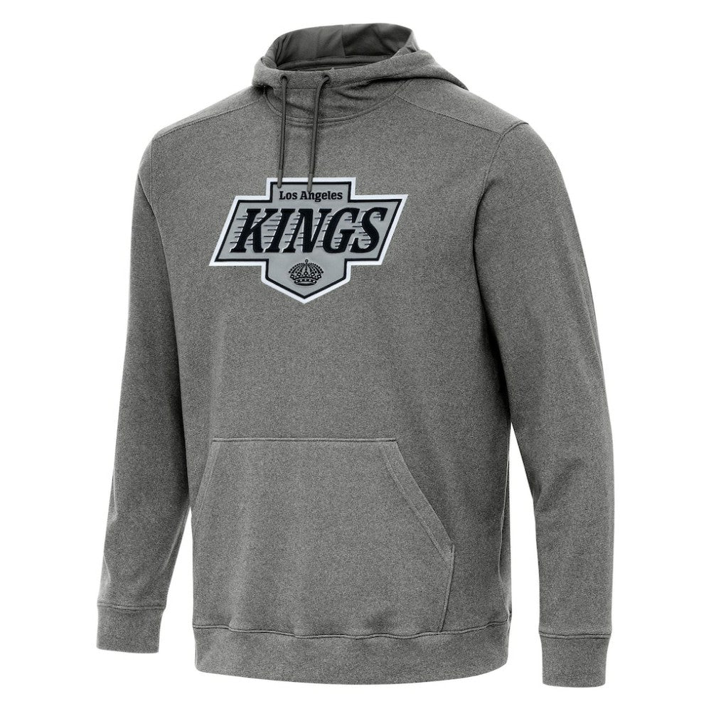 Los Angeles Kings Antigua Cloud Pullover Hoodie - Heather Black - NHL