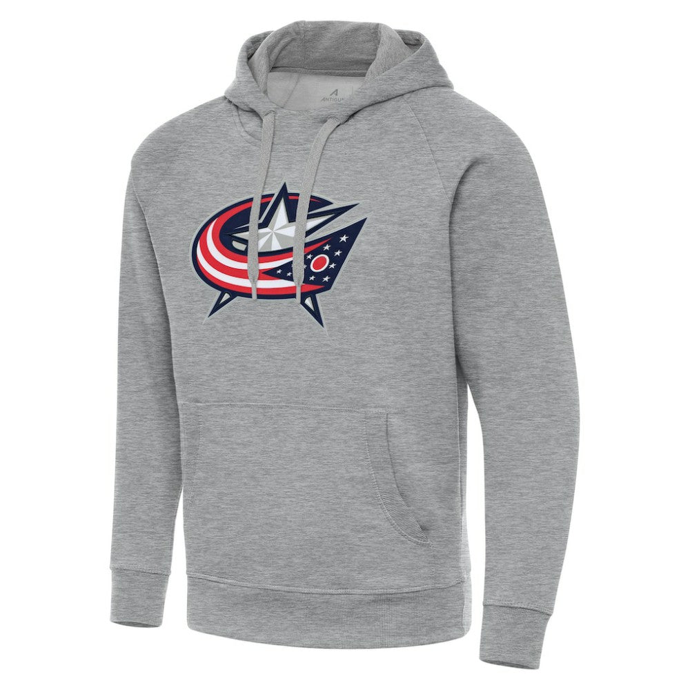 Columbus Blue Jackets Antigua Big & Tall Victory Pullover Hoodie - Heather Gray - NHL