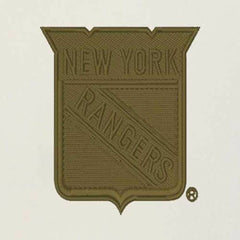 New York Rangers Antigua Intrepid Sand Raglan Long Sleeve Hoodie T-Shirt - Cream/Olive - NHL