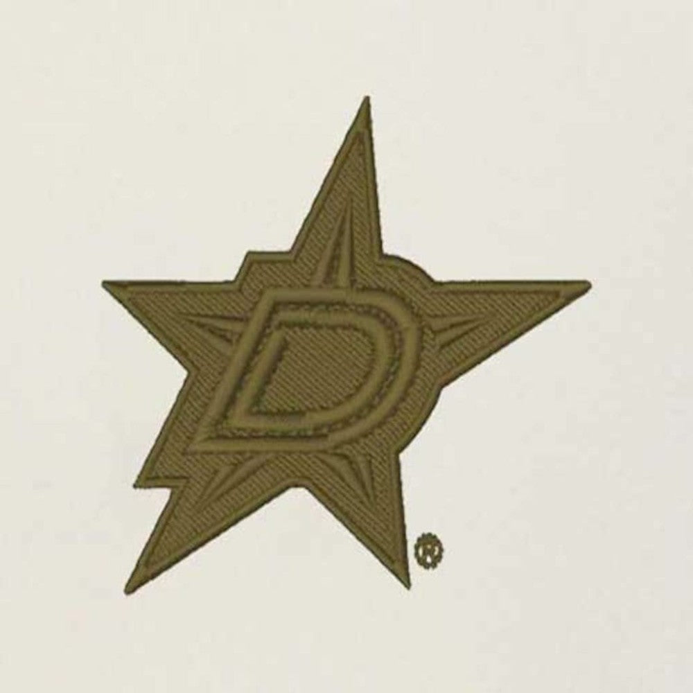 Dallas Stars Antigua Intrepid Sand Raglan Long Sleeve Hoodie T-Shirt - Cream/Olive - NHL
