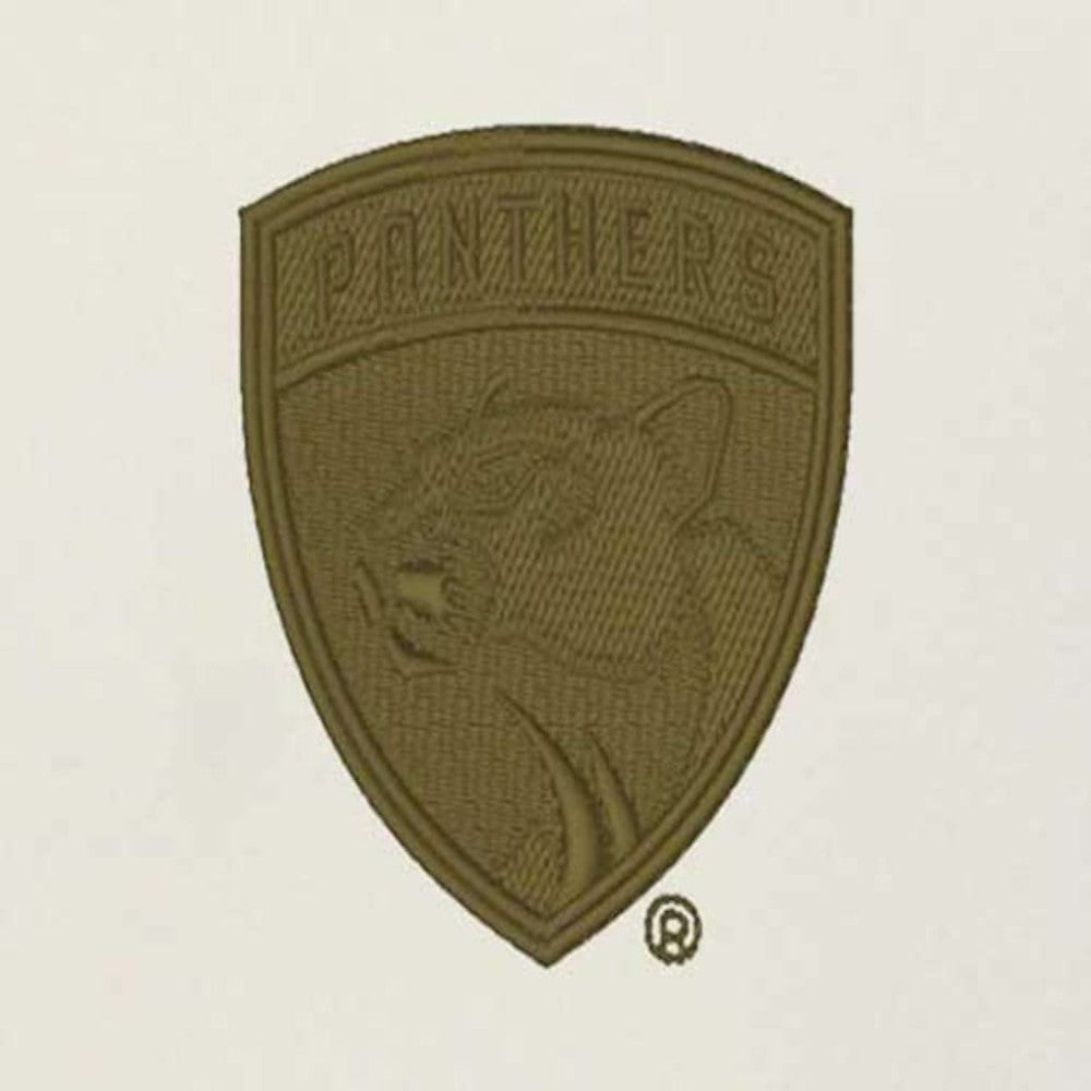 Florida Panthers Antigua Intrepid Sand Raglan Long Sleeve Hoodie T-Shirt - Cream/Olive - NHL