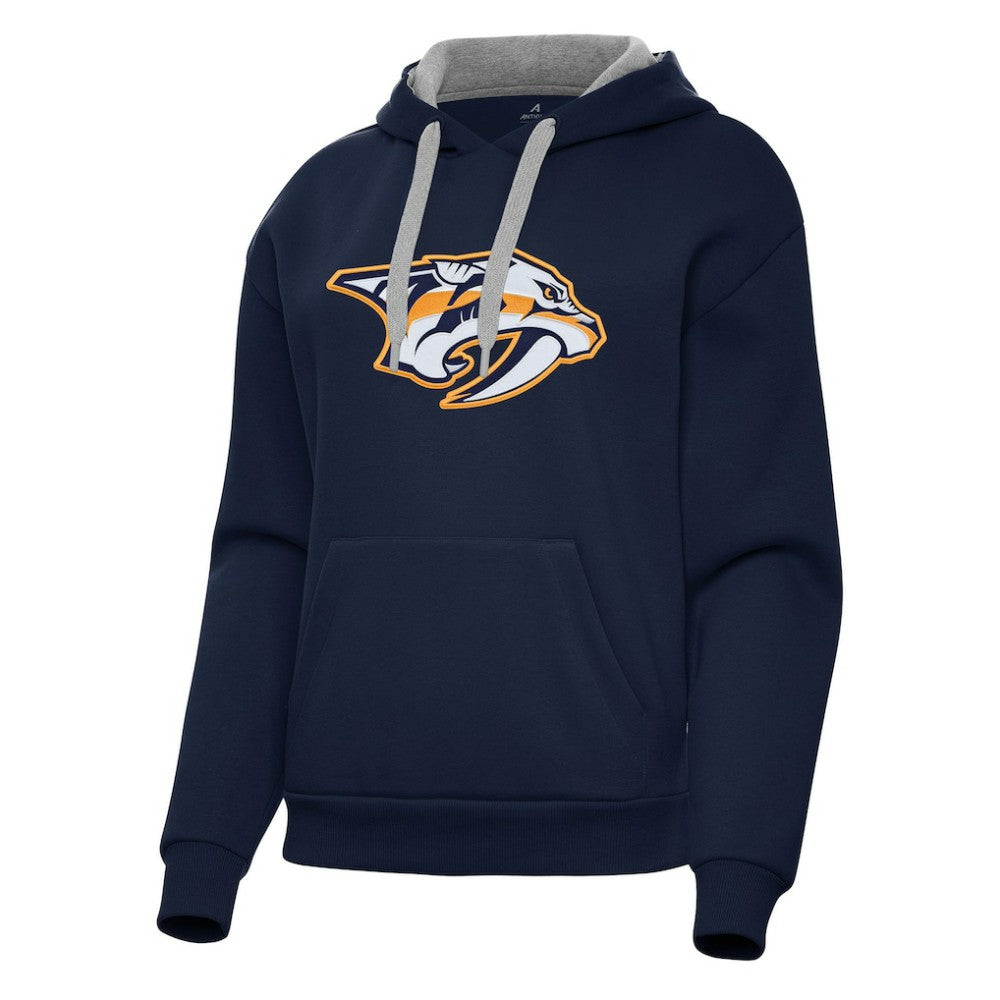 Nashville Predators Antigua Women's Victory Pullover Hoodie - Navy - NHL
