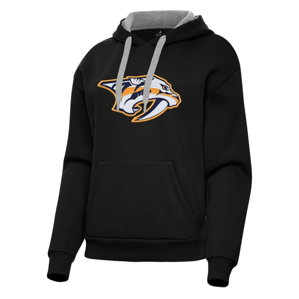 Nashville Predators Antigua Women's Victory Pullover Hoodie - Black - NHL
