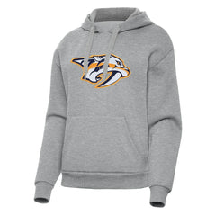Nashville Predators Antigua Women's Victory Pullover Hoodie - Heather Gray - NHL