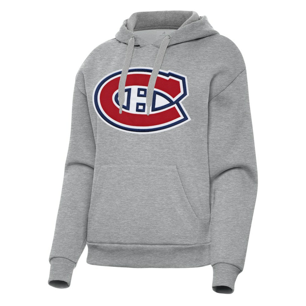 Montreal Canadiens Antigua Women's Victory Pullover Hoodie - Heather Gray - NHL