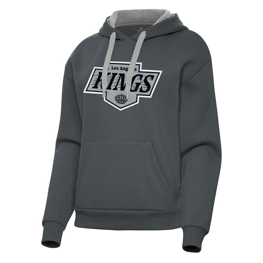 Los Angeles Kings Antigua Women's Victory Pullover Hoodie - Charcoal - NHL