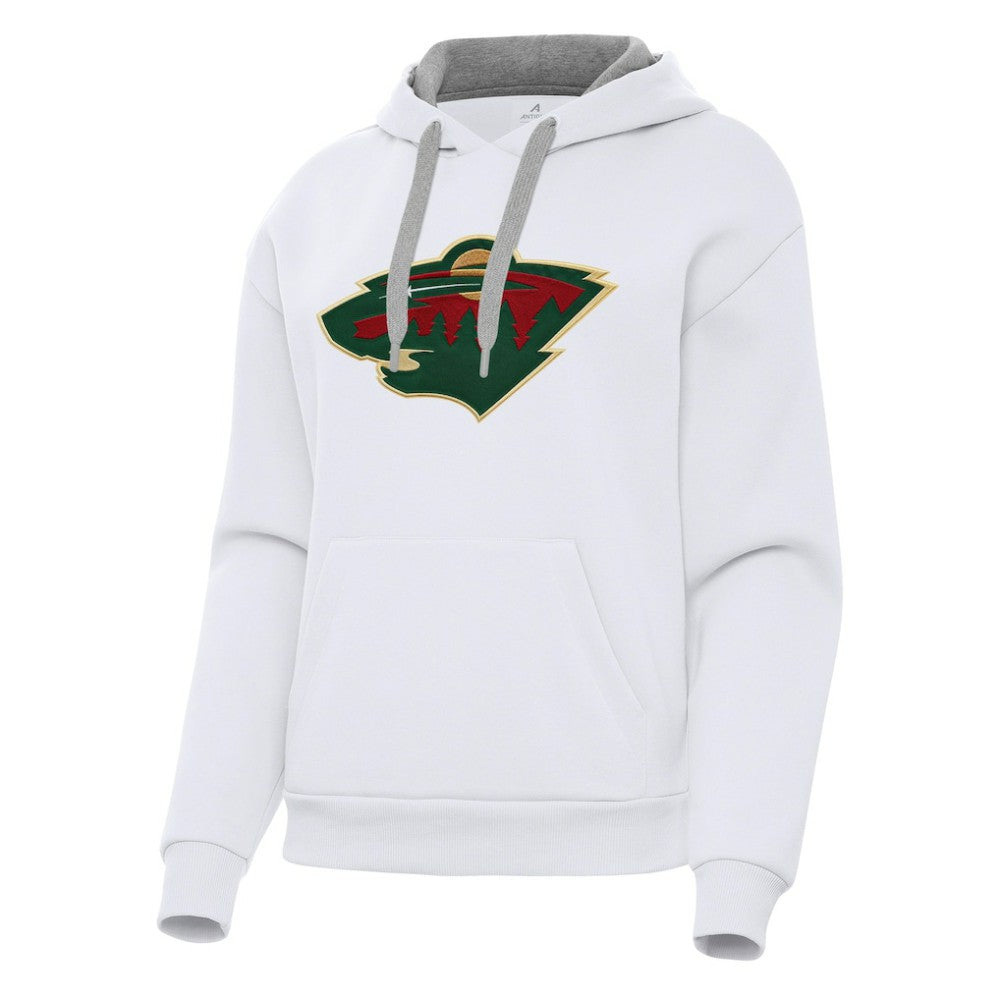 Minnesota Wild Antigua Women's Victory Pullover Hoodie - White - NHL
