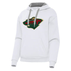 Minnesota Wild Antigua Women's Victory Pullover Hoodie - White - NHL