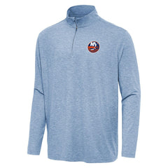 New York Islanders Antigua Hunk Quarter-Zip Top - Heather Aqua - NHL