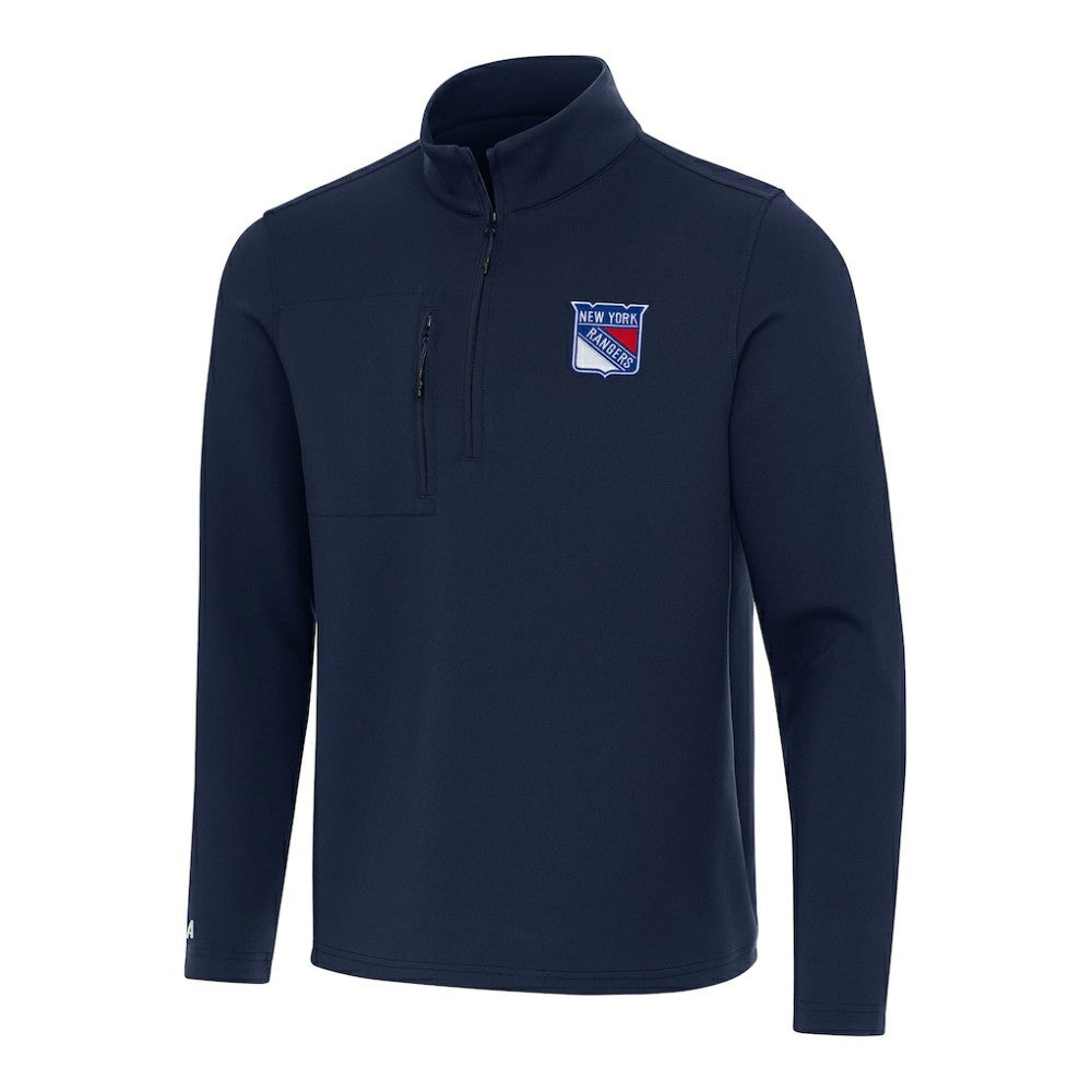 New York Rangers Antigua Insider Quarter-Zip Top - Navy - NHL