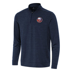New York Islanders Antigua Bright Quarter-Zip Top - Heather Navy - NHL
