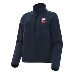 New York Islanders Antigua Women's Figure Half-Zip Pullover Sweatshirt - Navy - NHL