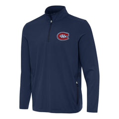 Montreal Canadiens Antigua Perilous Quarter-Zip Sweatshirt - Navy - NHL