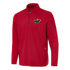 Minnesota Wild Antigua Perilous Quarter-Zip Sweatshirt - Red - NHL