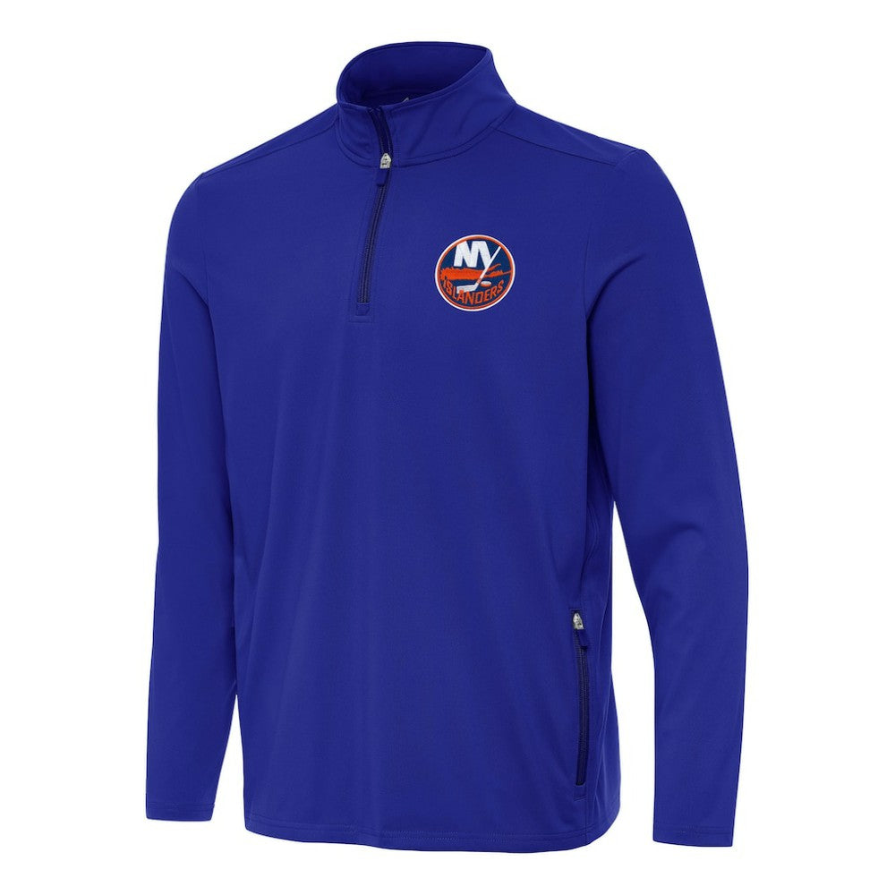 New York Islanders Antigua Perilous Quarter-Zip Sweatshirt - Royal - NHL