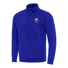 New York Islanders Antigua Victory Quarter-Zip Mock Sweatshirt - Royal - NHL