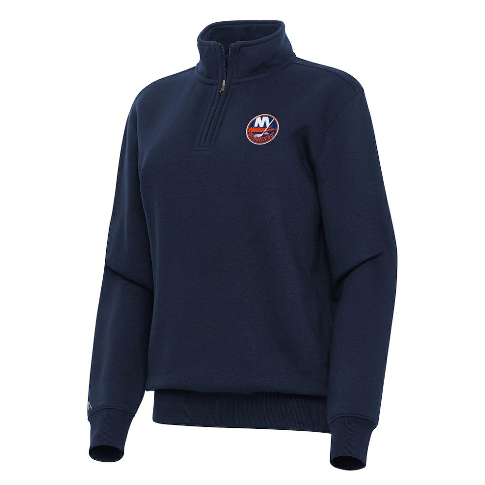 New York Islanders Antigua Women's Victory Quarter-Zip Sweatshirt - Navy - NHL