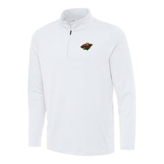 Minnesota Wild Antigua Reprocess Quarter-Zip Top - White - NHL