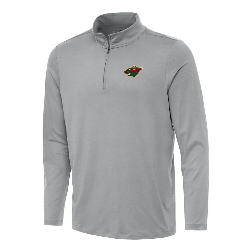 Minnesota Wild Antigua Reprocess Quarter-Zip Top - Gray - NHL