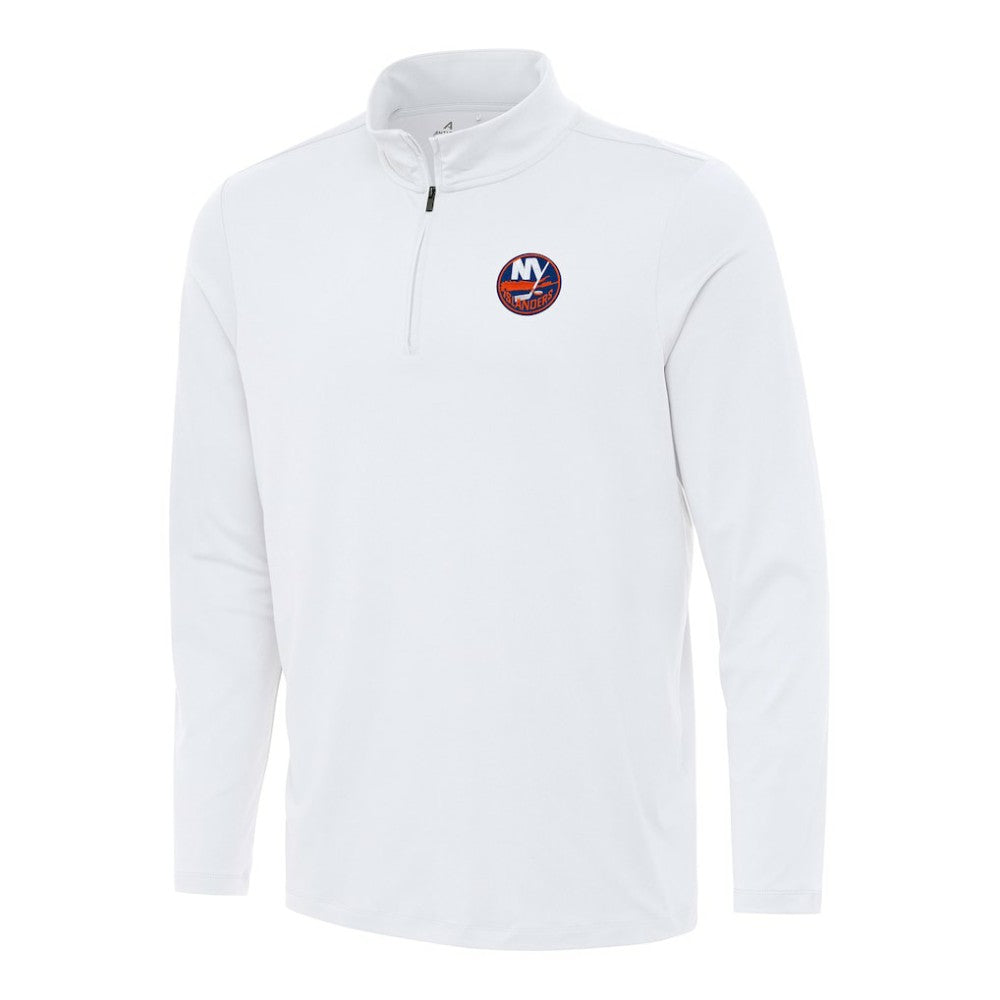 New York Islanders Antigua Reprocess Quarter-Zip Top - White - NHL