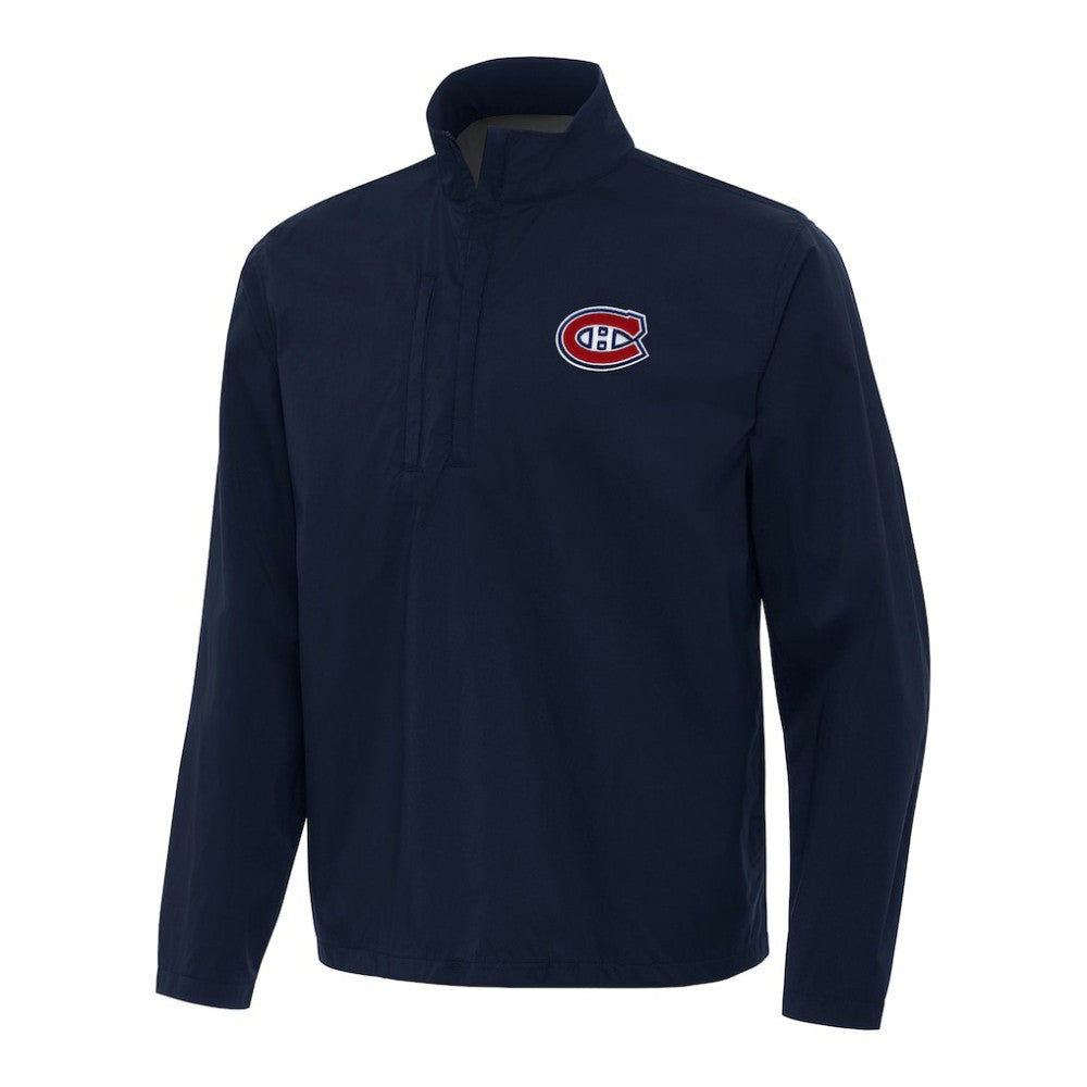 Montreal Canadiens Antigua Brisk Quarter-Zip Windbreaker - Navy - NHL