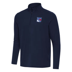 New York Rangers Antigua Intent Quarter-Zip Top - Navy - NHL