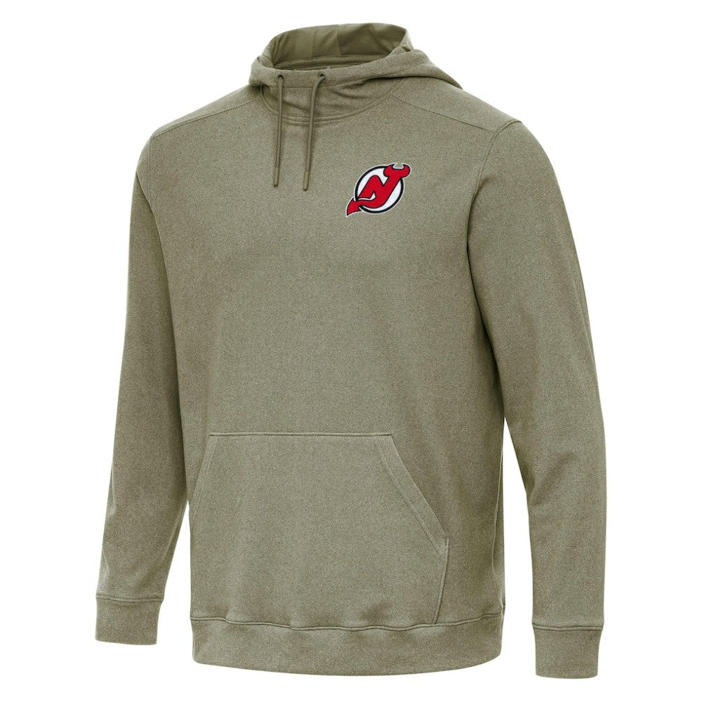 New Jersey Devils Antigua Cloud Pullover Hoodie - Olive - NHL