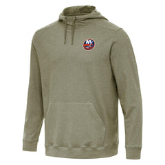 New York Islanders Antigua Cloud Pullover Hoodie - Olive - NHL