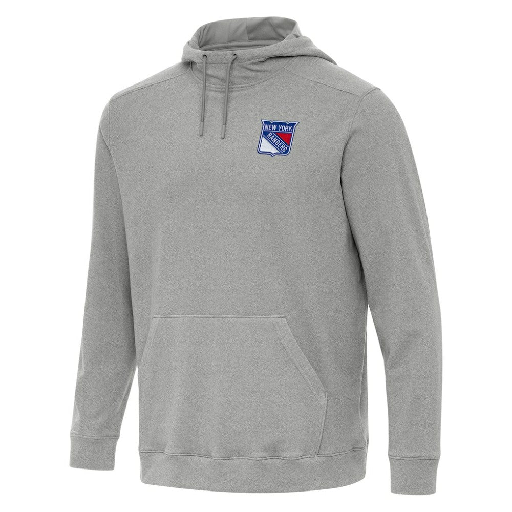 New York Rangers Antigua Cloud Pullover Hoodie - Heather Gray - NHL