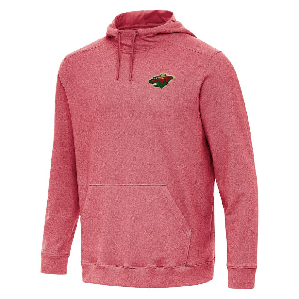 Minnesota Wild Antigua Cloud Pullover Hoodie - Heather Red - NHL