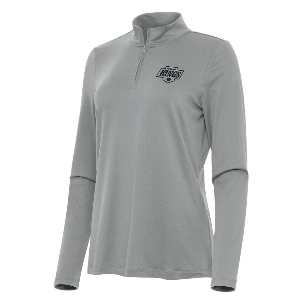 Los Angeles Kings Antigua Women's Reprocess Quarter-Zip Top - Gray - NHL