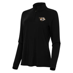Nashville Predators Antigua Women's Intent Quarter-Zip Top - Black - NHL