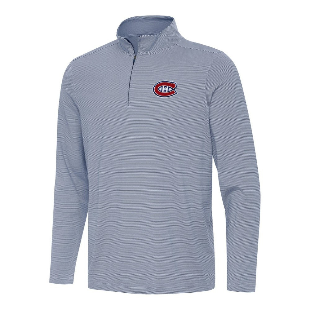 Montreal Canadiens Antigua Twine Quarter-Zip Top - Navy - NHL