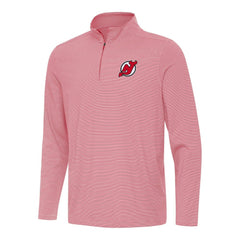 New Jersey Devils Antigua Twine Quarter-Zip Top - Red - NHL