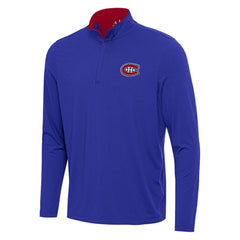 Montreal Canadiens Antigua Content Quarter-Zip Pullover Top - Blue/Red - NHL